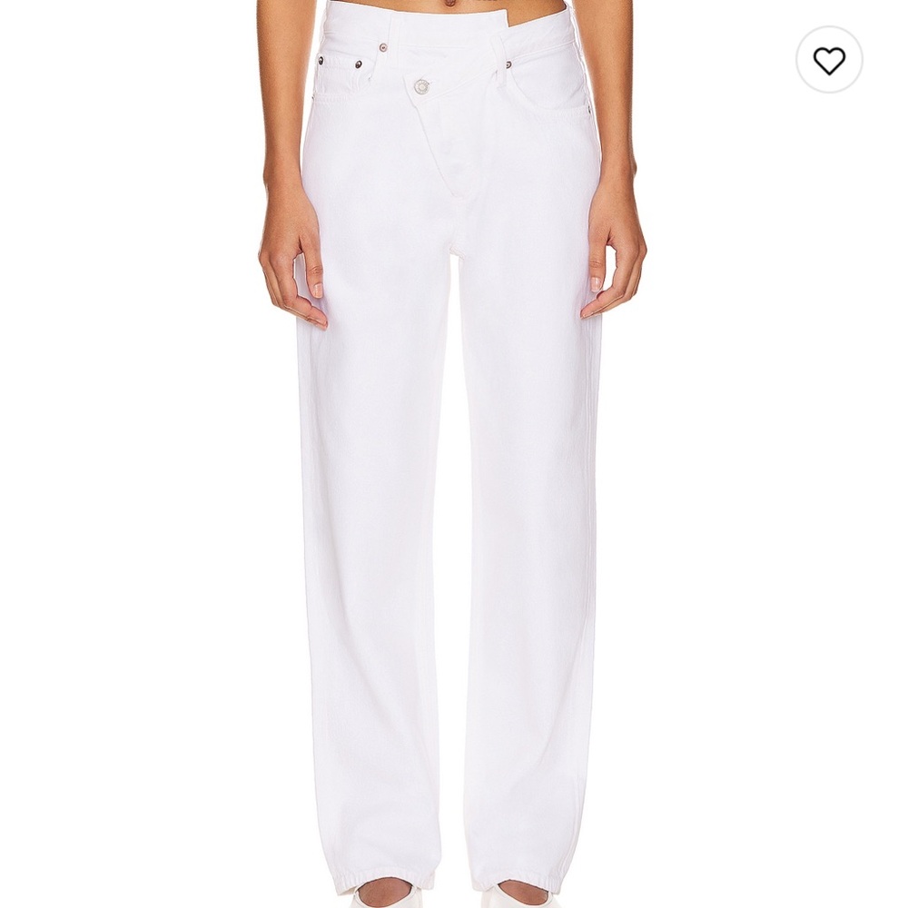 Agolde Criss Cross Straight Jeans in Milkshake